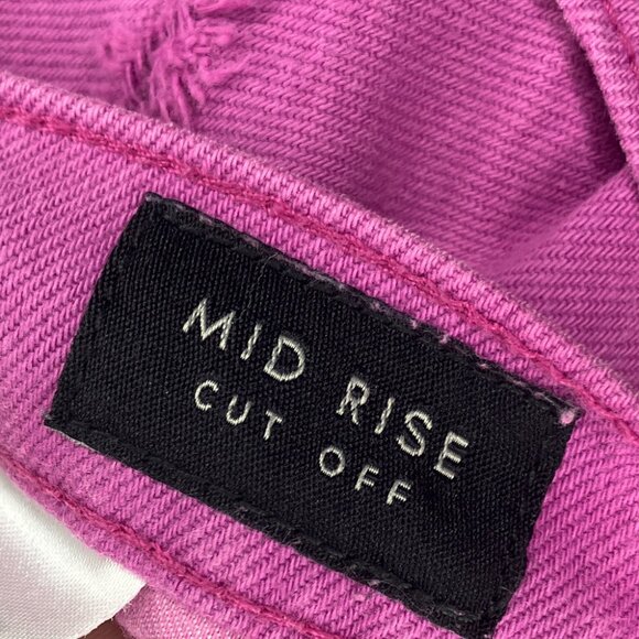 Lucky Brand Size 4 27 Orchid Purple Mid Rise Cut Off Frayed Denim Jean Shorts - Picture 10 of 11